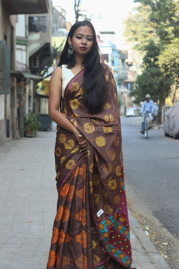 Lambani Shibori Silk Saree